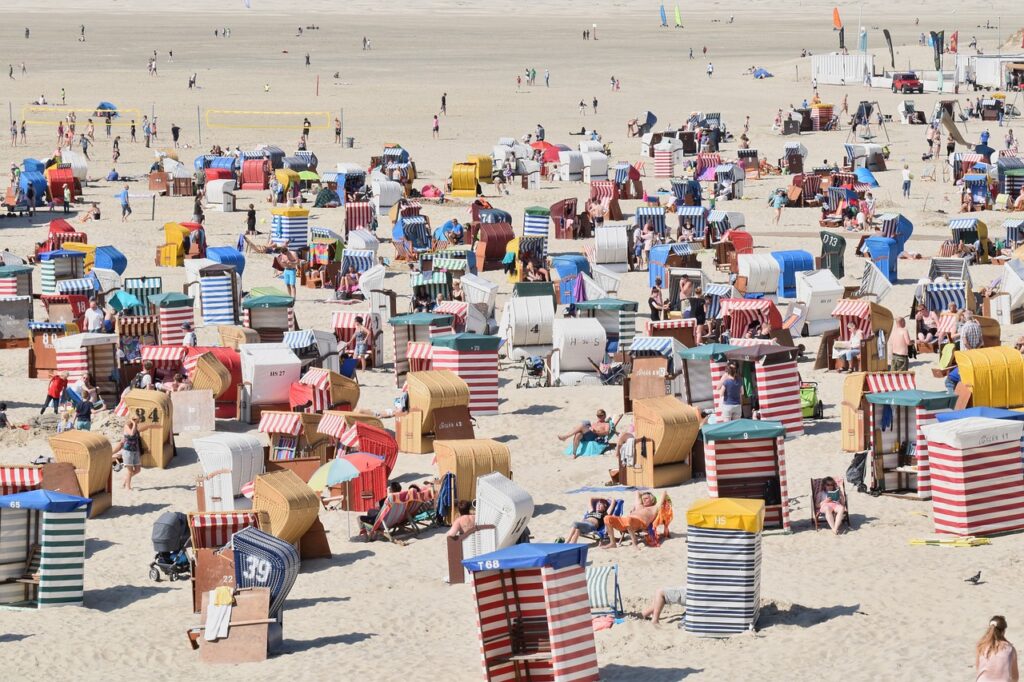 Busy beach toerisme